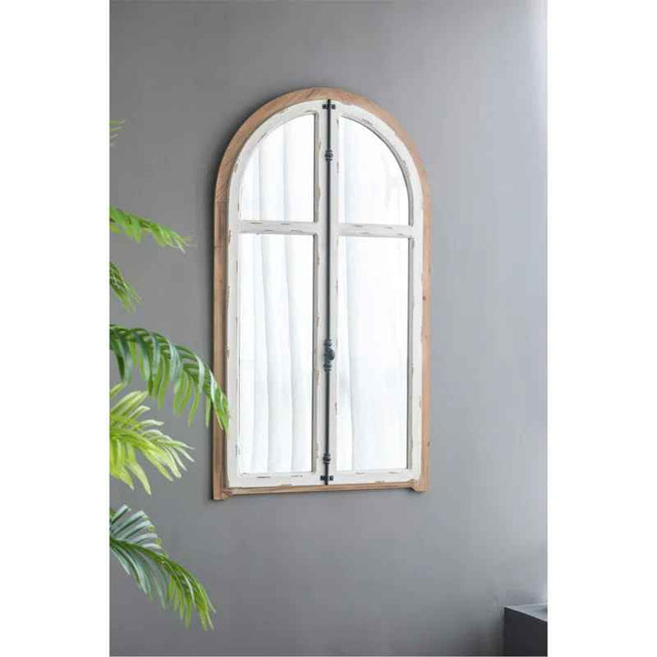 Arch Wood Wall Mirror-27.5"x48"
