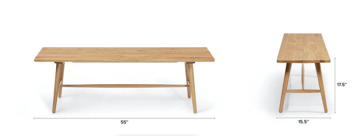 Seno Oak 55" Bench