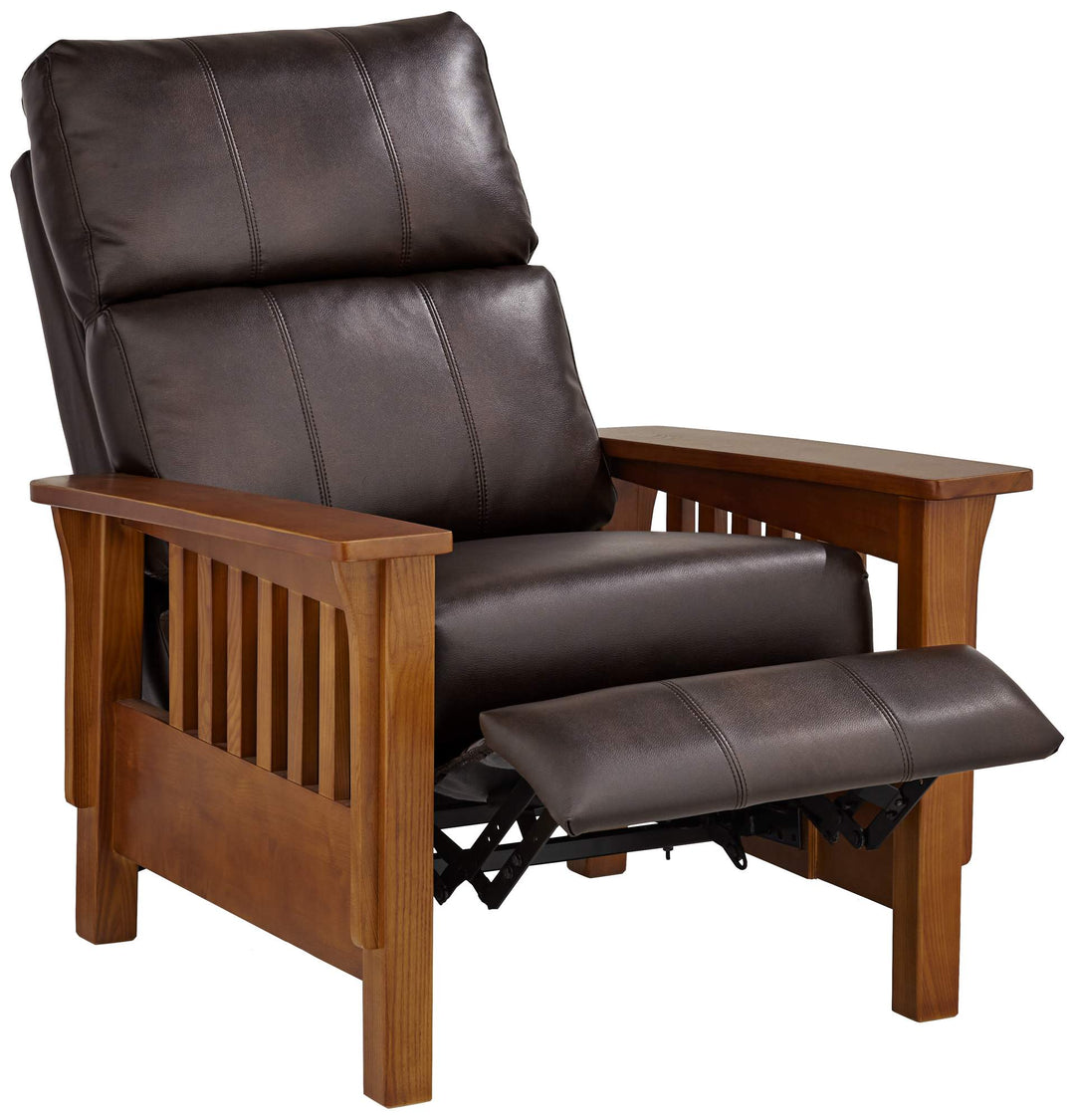 Evan Charleston Chocolate Faux Leather 3 Way Recliner Chair