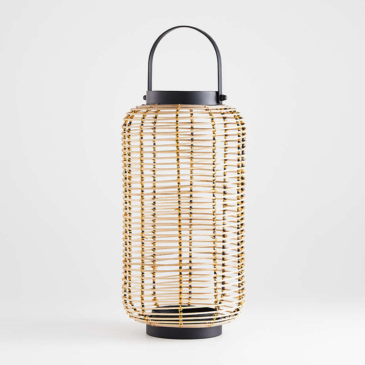 Brigton Rattan Lantern 16"