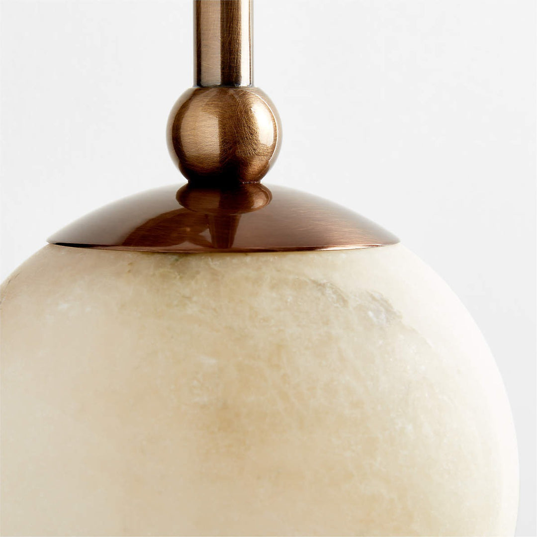 Alba 2 Light White Alabaster Wall Sconce Light