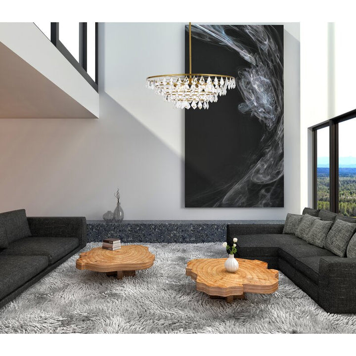 Marina 6 Light Unique Tiered Chandelier with Crystal