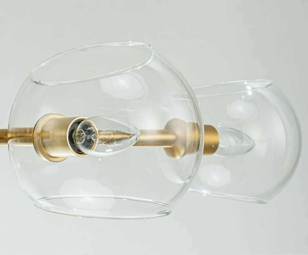 Gold Toyin 8 Light Modern Linear Kitchen Island Pendant