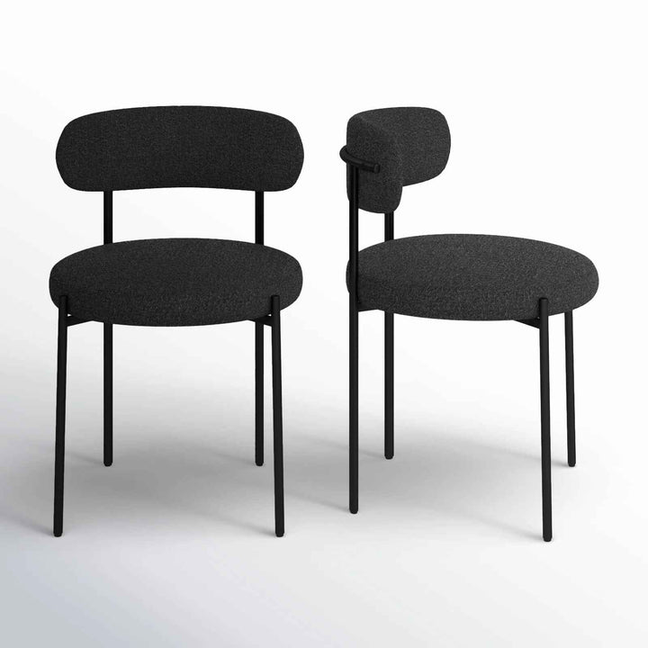 Sherwood Solid Back Boucle Side Chair (Set of 2)