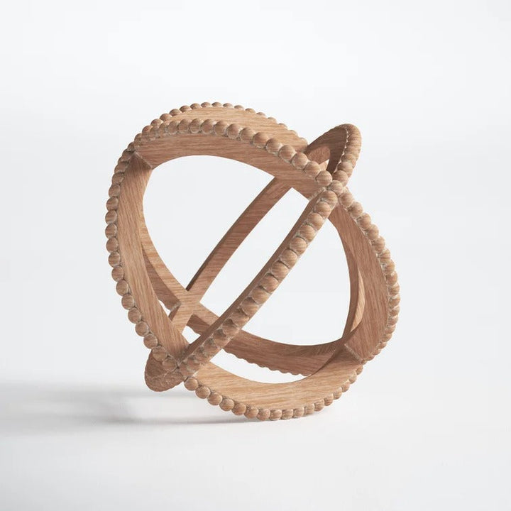 Delaney Decorative Ball Table Accent with Bead Trim