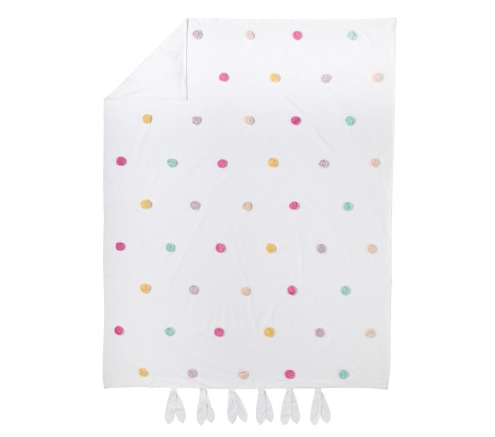 Zoey Pom-Pom Duvet Cover And Shams Twin