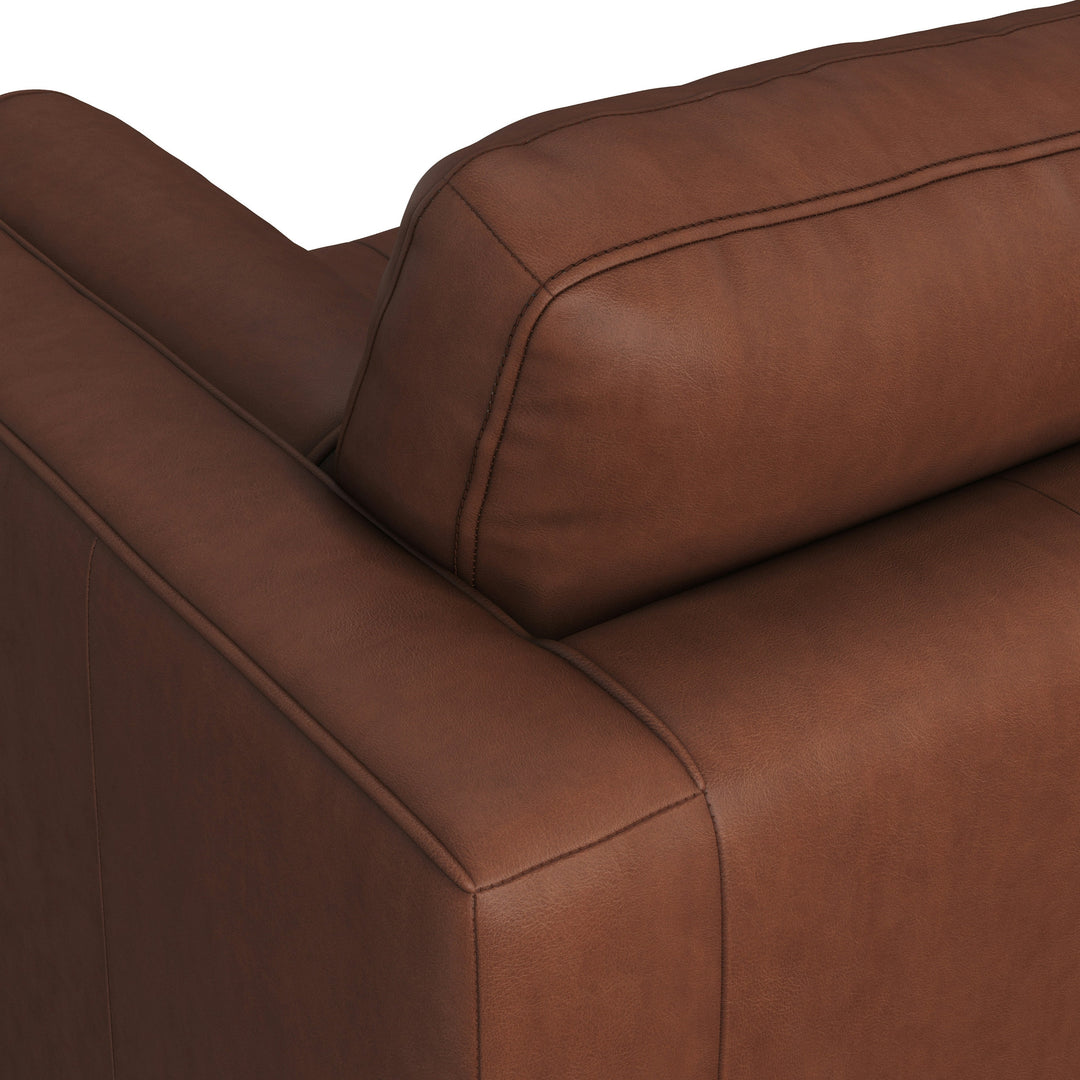 Sven Tufted Taos Brown Leather Sofa