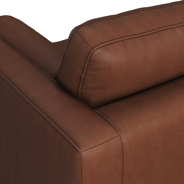 Sven Tufted Taos Brown Leather Sofa