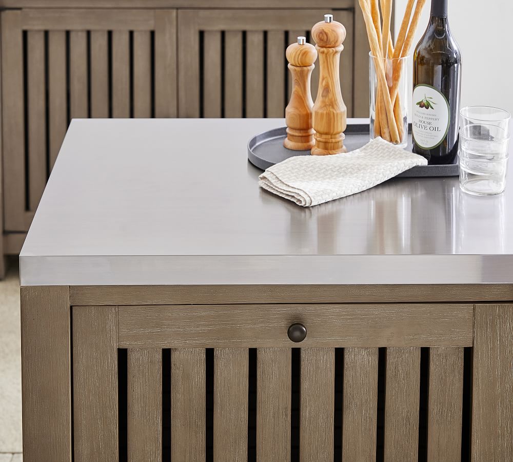 Abbott Outdoor Kitchen Acacia Two Drawer And Single Door Cabinet