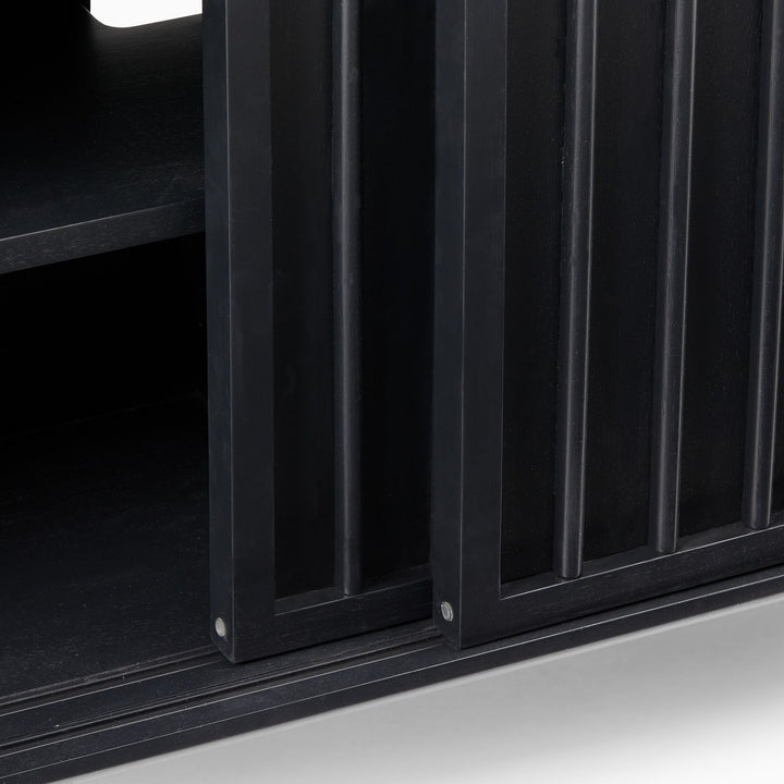 Slatted Shallow Media Console