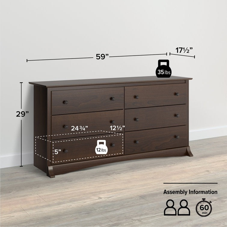 Sonoma 6 Drawer Dresser