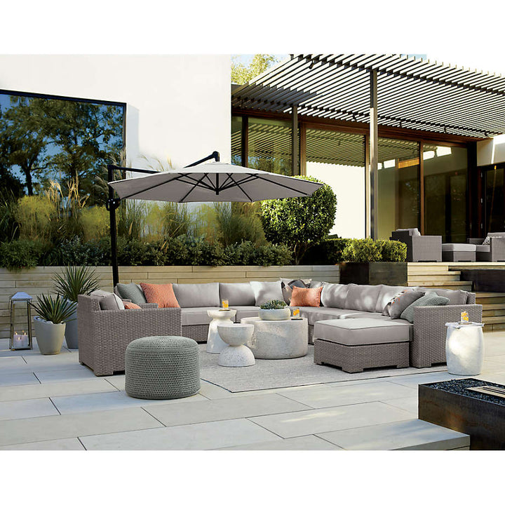 Grey Outdoor Pouf