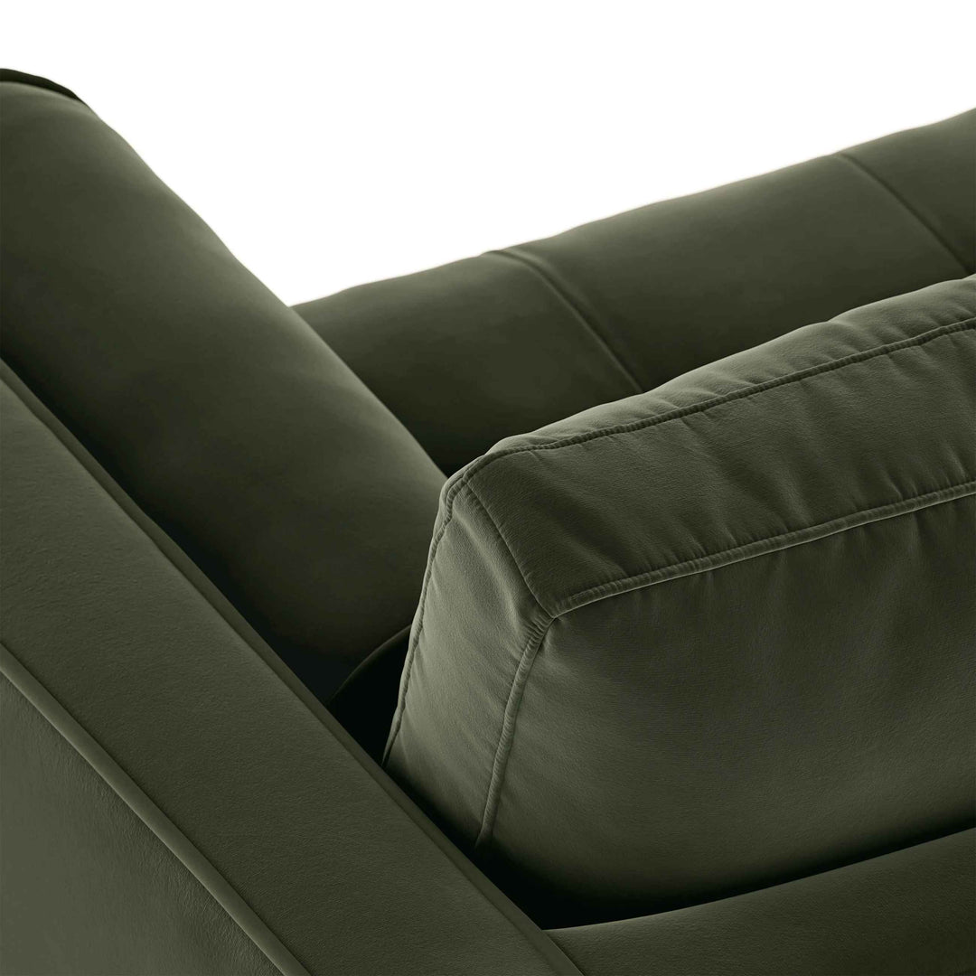 Sven Tufted Velvet Loveseat Plush Pacific Green