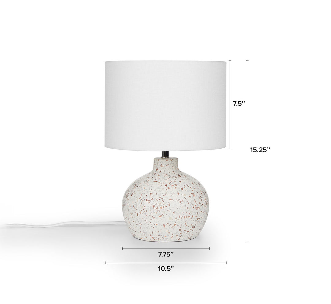 Ando Waxen White 15" Table Lamp