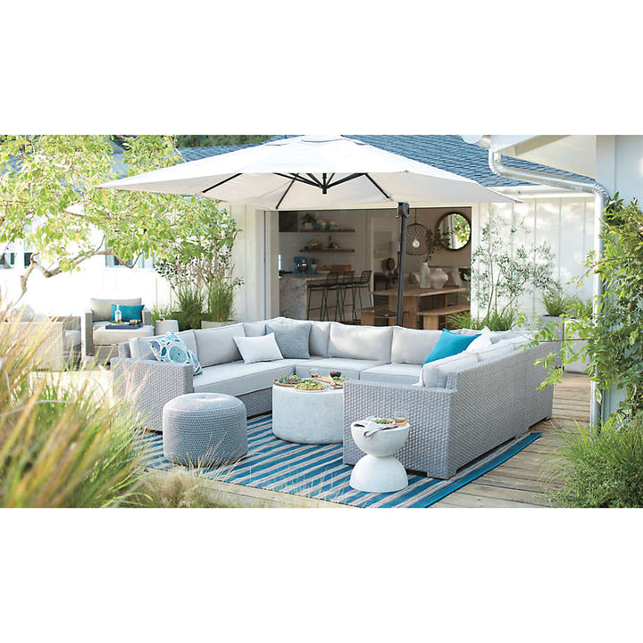 Grey Outdoor Pouf