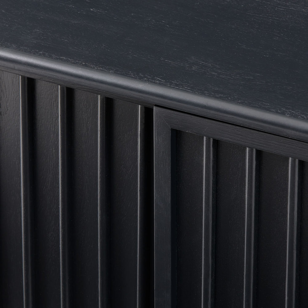 Slatted Shallow Media Console