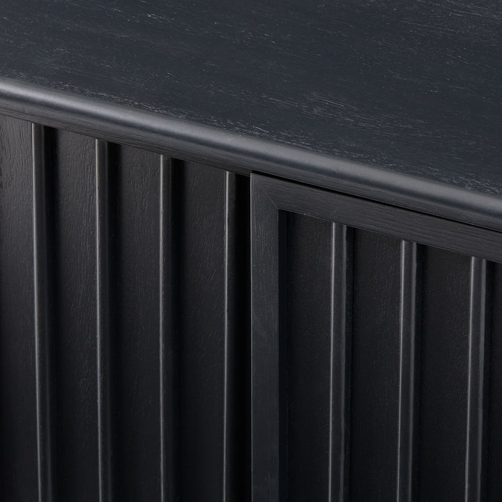 Slatted Shallow Media Console