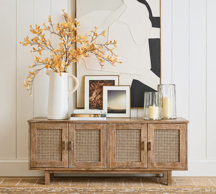 Tiburon Rectangular Cane Media Console
