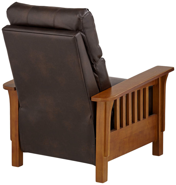 Evan Charleston Chocolate Faux Leather 3 Way Recliner Chair