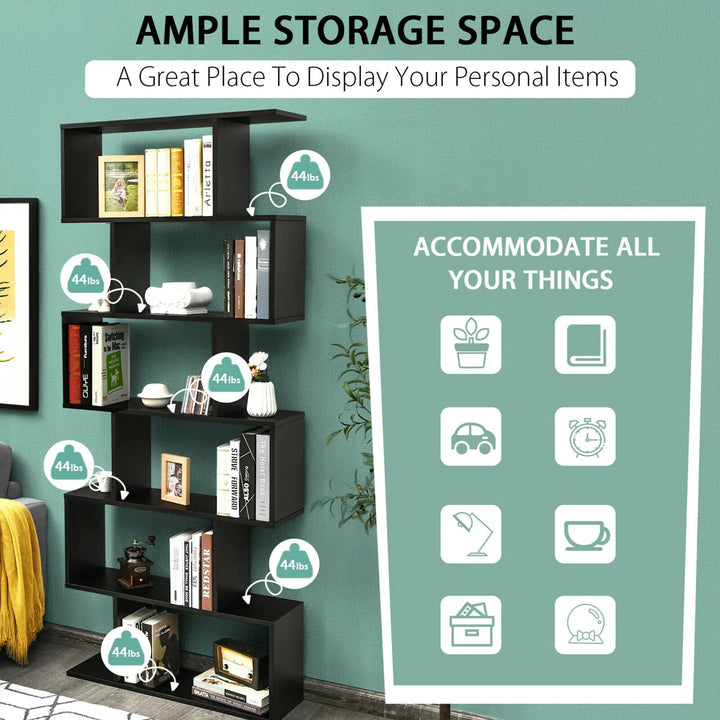 75" H x 31.5" W Geometric Bookcase