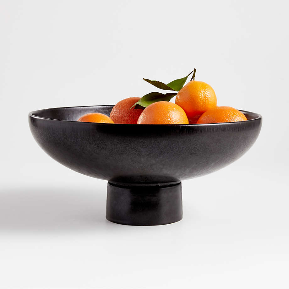 Riki Black Footed Bowl 14" by Leanne Ford