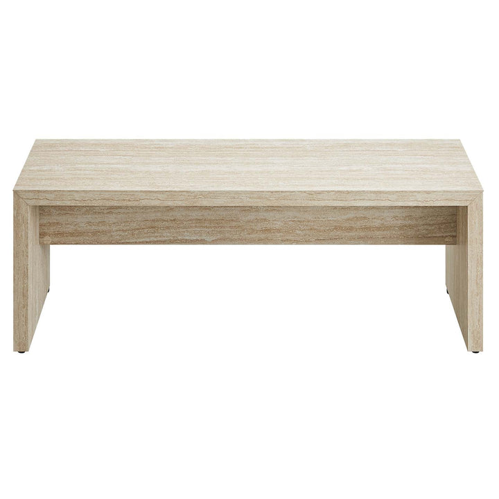 Cerar 53.5” Faux Travertine Bench