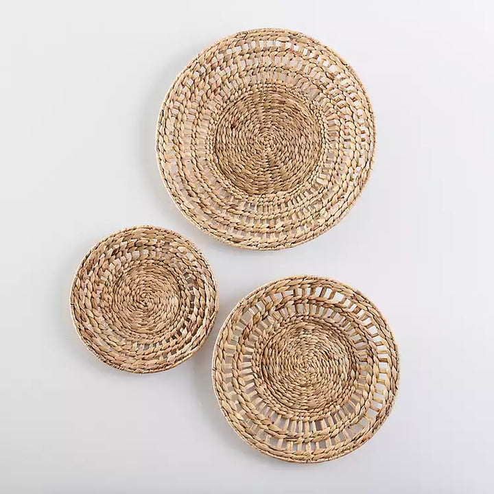 Water Hyacinth Basket Wall Plaques-Medium