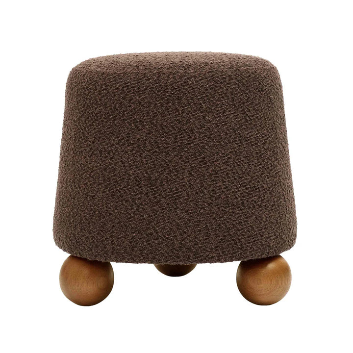 Jaye Chocolate Brown Boucle Stool