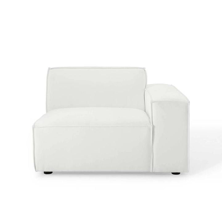 Tressor Right-Arm Sectional Sofa Chair - White