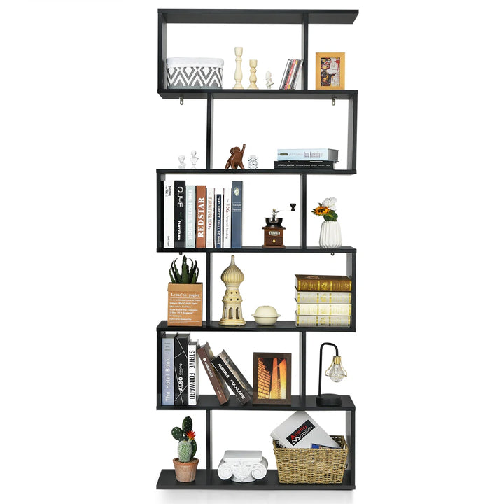 75" H x 31.5" W Geometric Bookcase