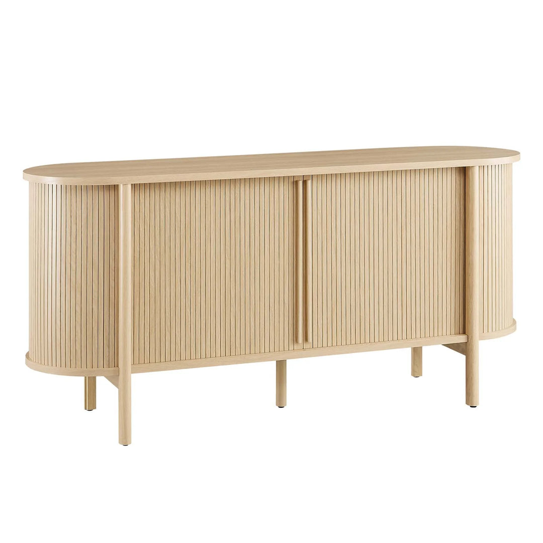 Oak Curved Sideboard