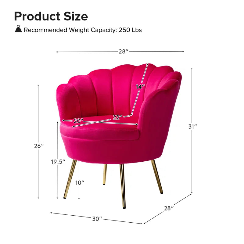 Hendrix Velvet Accent Chair