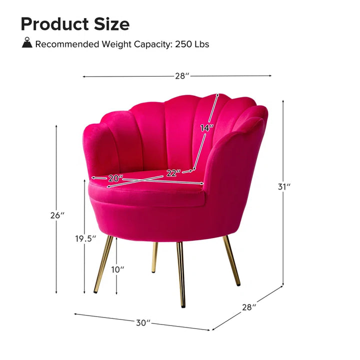 Hendrix Velvet Accent Chair