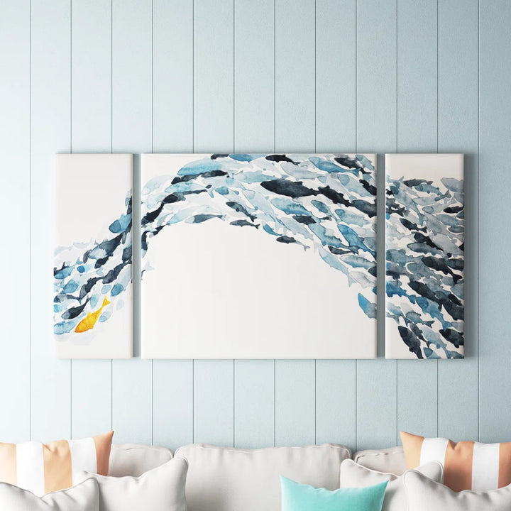 Goldfish 3 Piece Wrapped Canvas Set of 3 No Frame-60"x30"