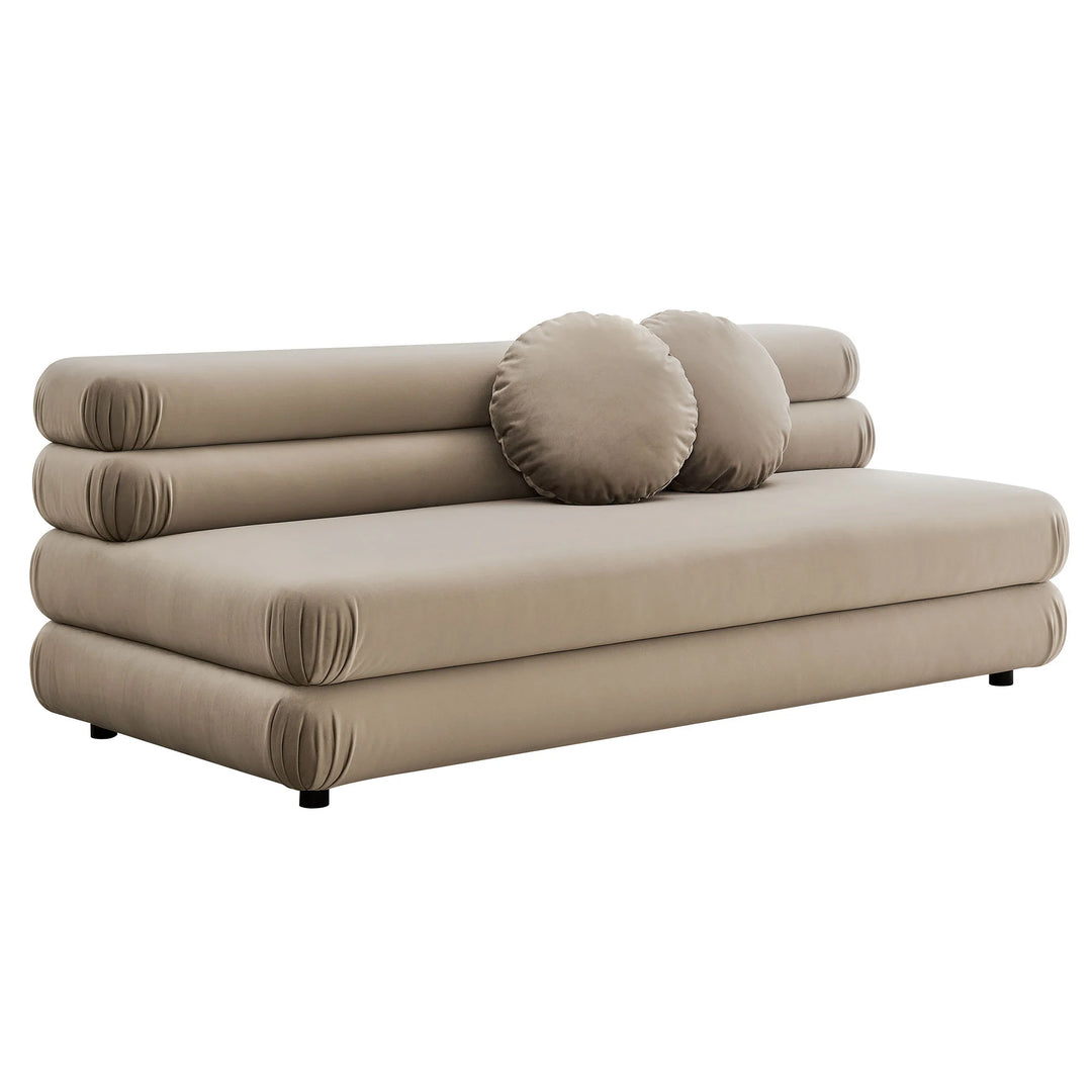 Billee Performance Velvet Armless Loveseat - Taupe