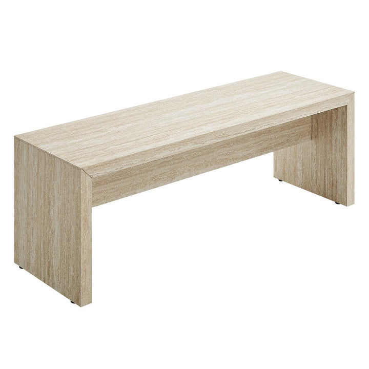 Cerar 53.5” Faux Travertine Bench