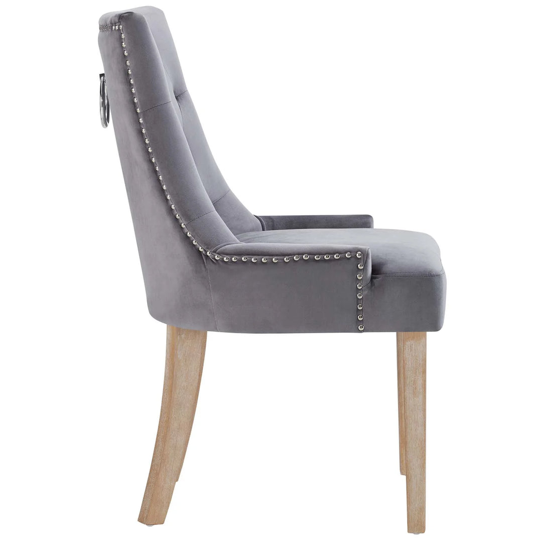 Aesop Velvet Dining Chair - Gray