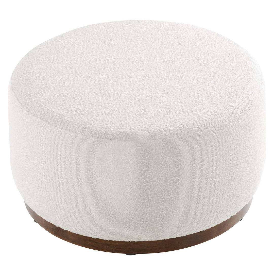 Denli 29" Round Boucle Ottoman