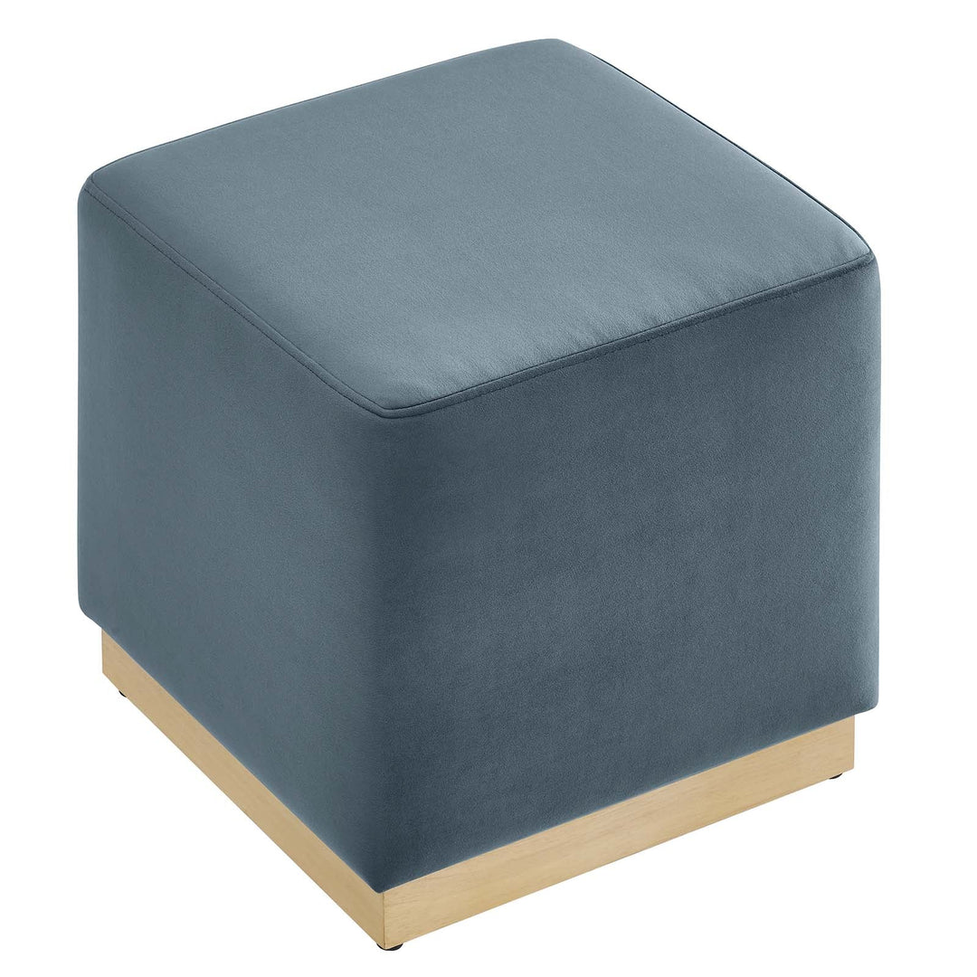 Tilden Square Velvet Ottoman