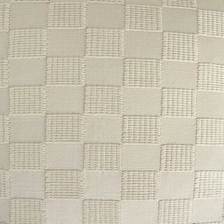 Ivory Checks Handwoven Pillow
