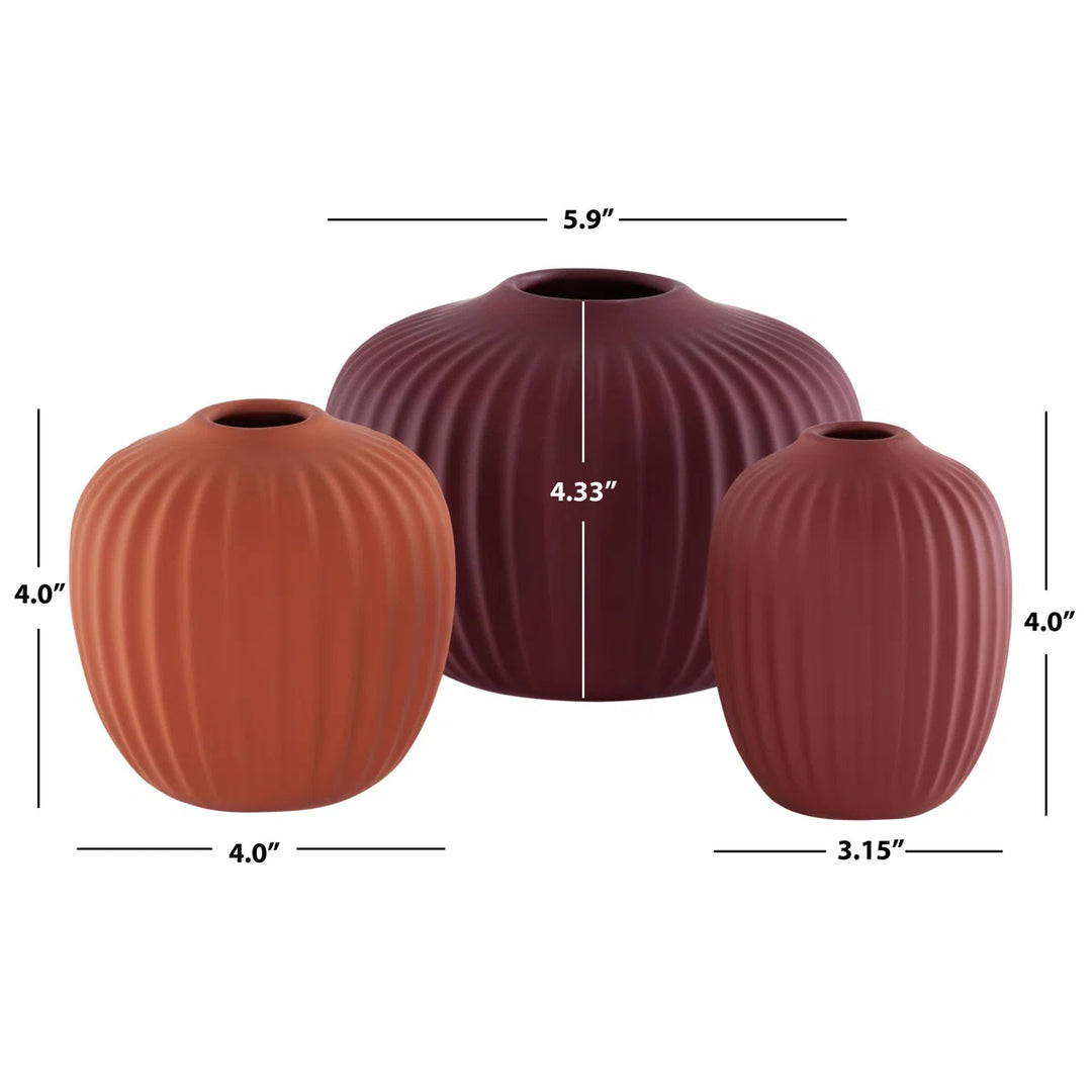 Handmade Ceramic Table Vase (Set of 3) By Ivy Bronx