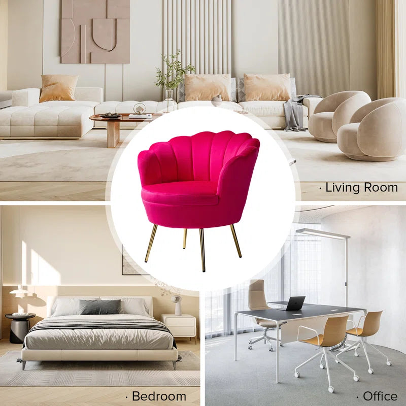 Hendrix Velvet Accent Chair