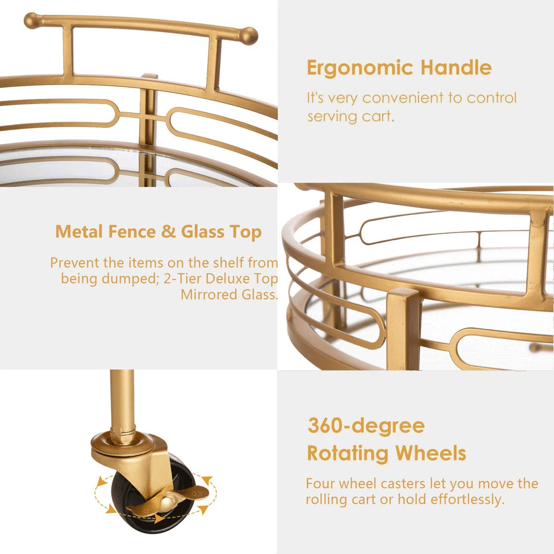 Abbigael Metal Bar Cart