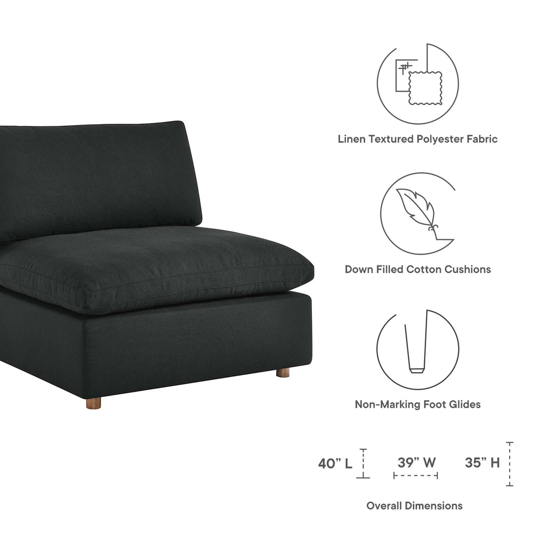 Moxi 3 Piece Sectional Sofa Set Black