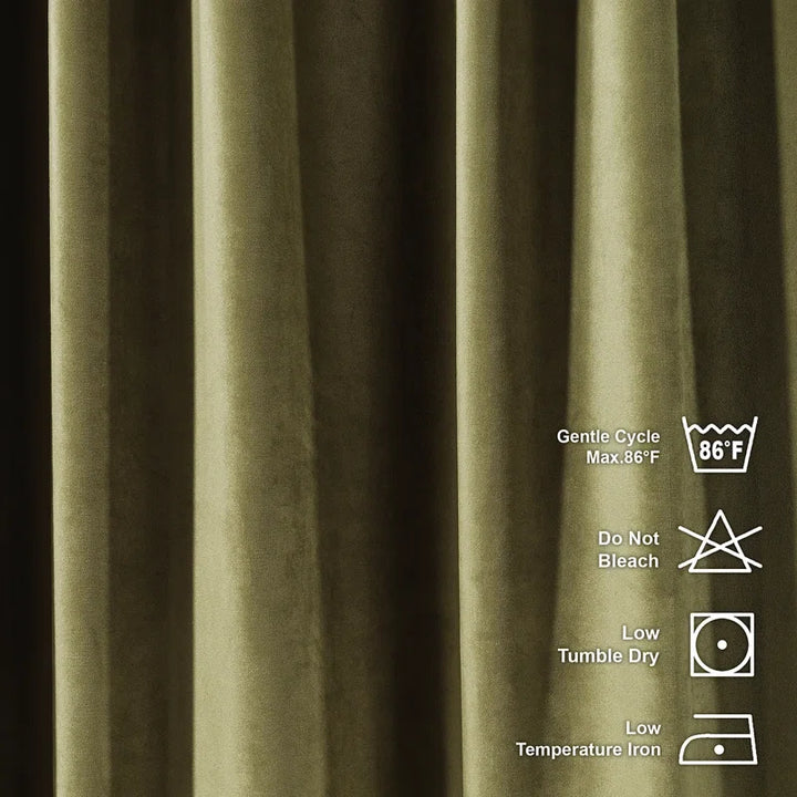 Extra Long and Extra Wide Solid Luxury Matte Velvet Single Curtain Panel
