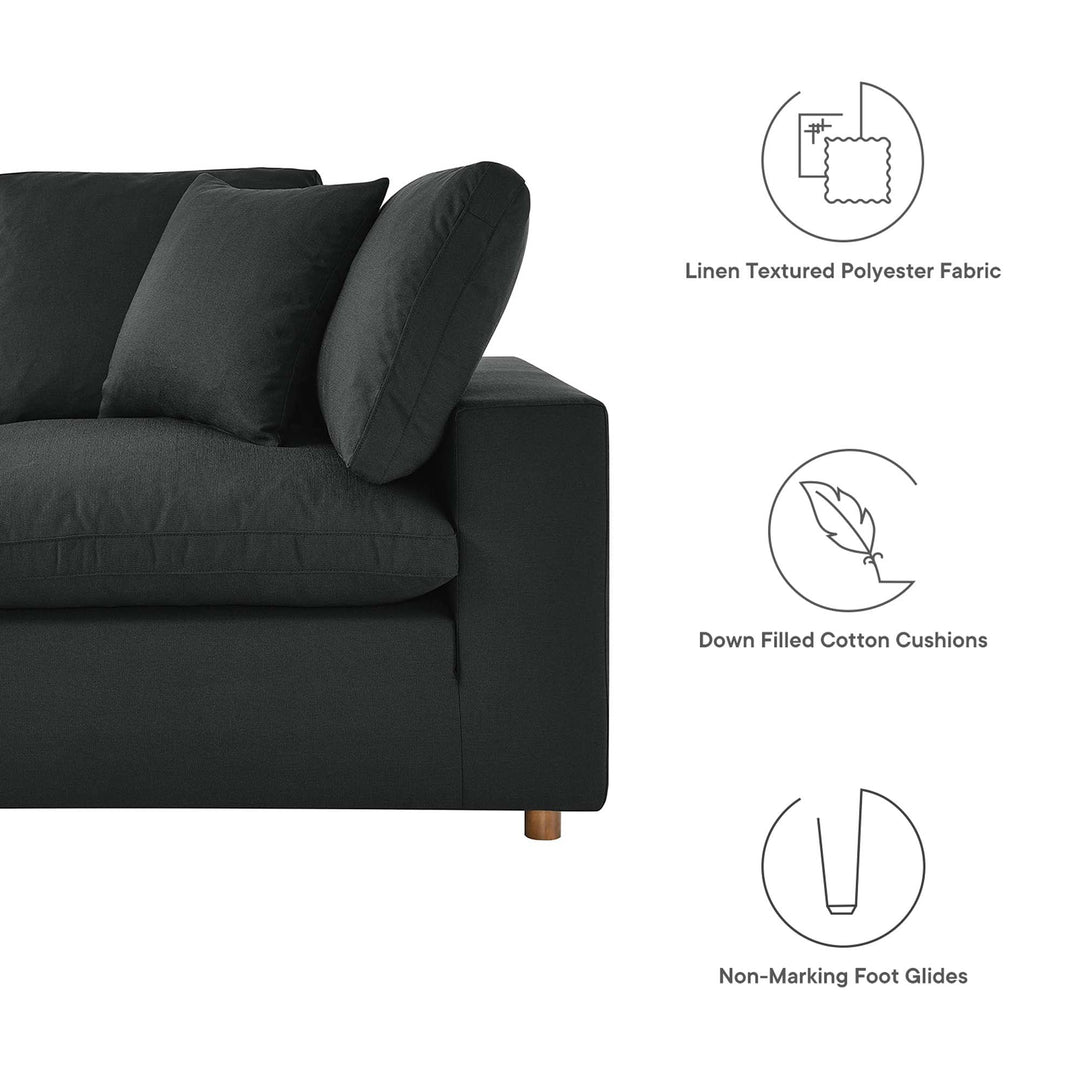 Moxi 3 Piece Sectional Sofa Set Black