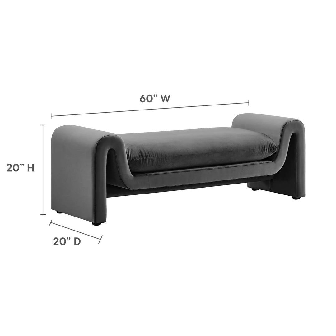 Wavie Performance Velvet Bench - Gray