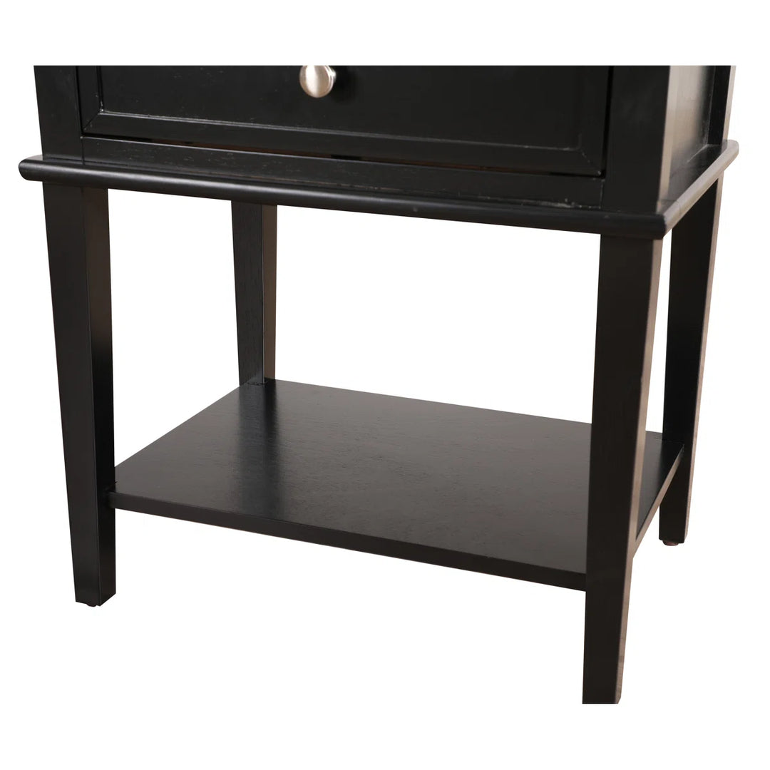 Marydel 2 Drawer Mid Century Modern Nightstand Bed Side Table Wood Nightstand Small Dresser For Bedroom