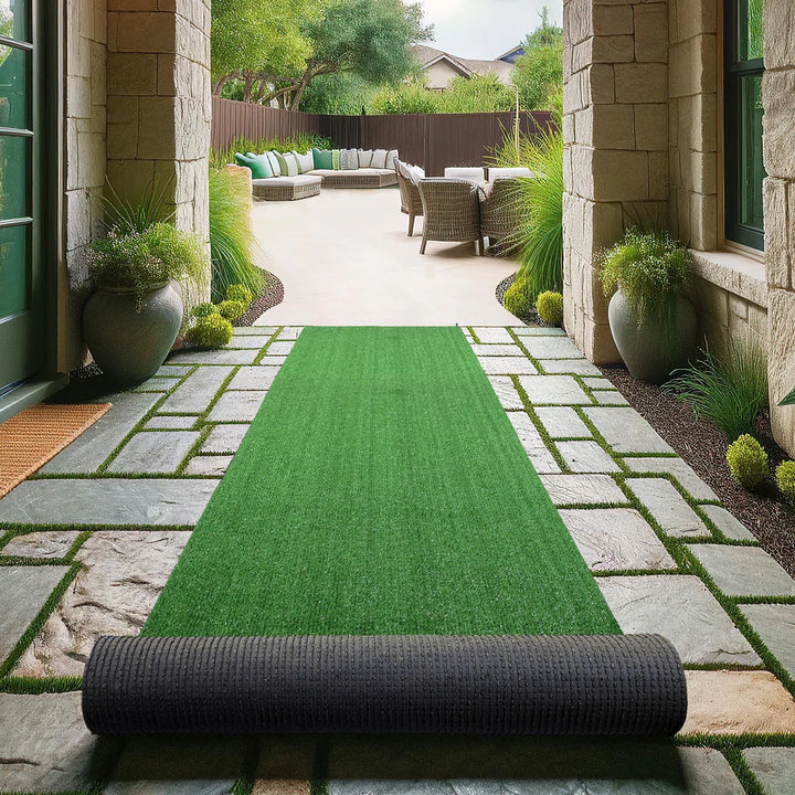 Ottomanson Forest Collection Artificial Turf Flooring, 7''10'''' X 13''1'''', Green