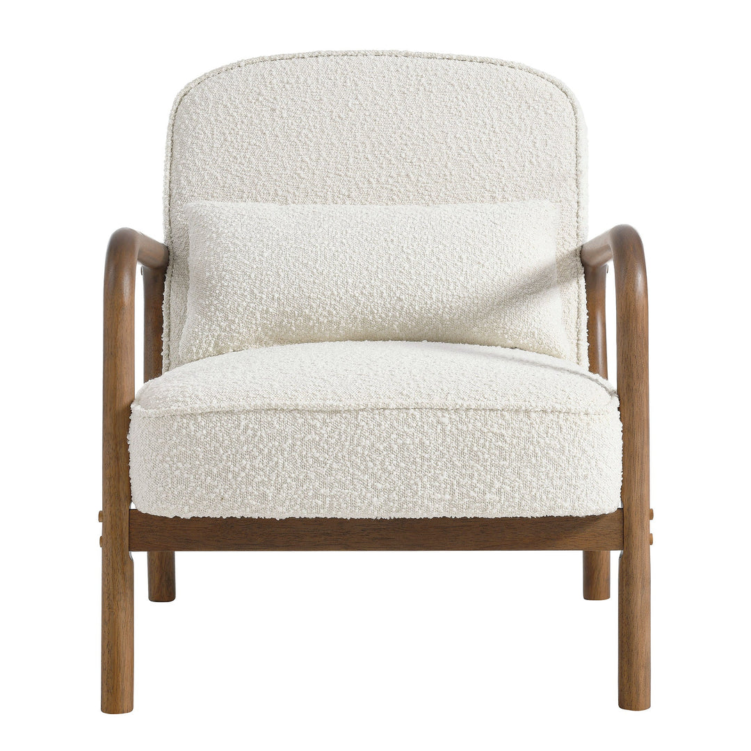 Harlin Boucle Upholstered Armchair - Ivory